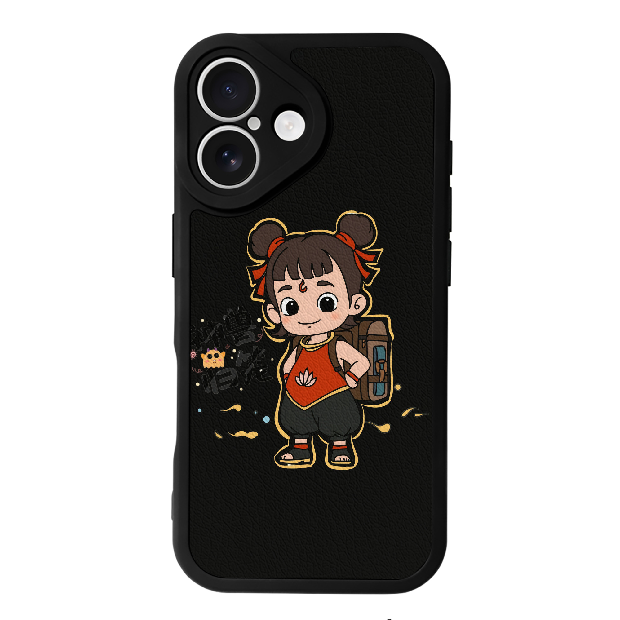 （画像用） Ne Zha 2 ナタ 魔童の大暴れ 【iPhone 16シリーズ対応】シリコンスマホケース（レザー調） 材質：シリコン